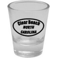 1.5 Oz. 2-Tone Shot Glass (Frosted Clear/ Purple)